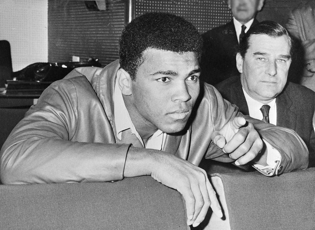 Muhammad_Ali_1966 Trash talk was commonly used by famous boxers but Ali knew it was better to build up himself than tear down his opponent